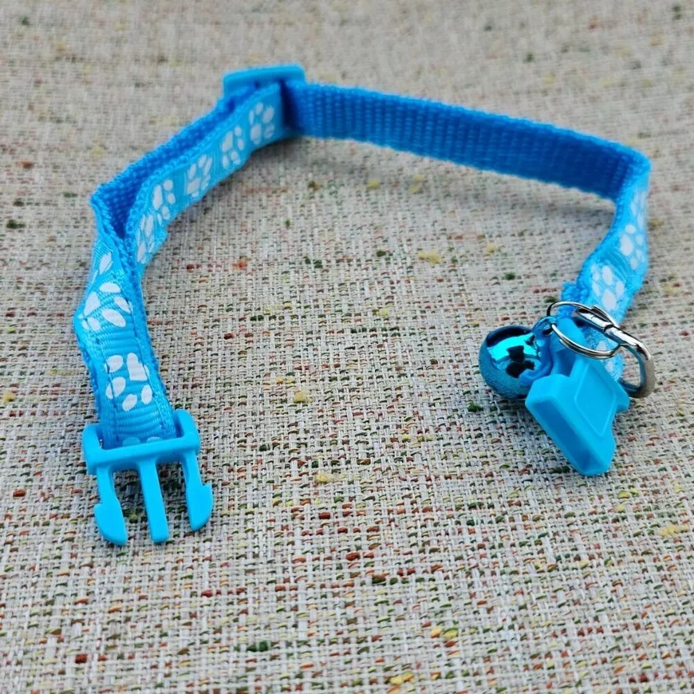 Cat Collar Blue Fashion Pet Collar Bell Collar Adjustable Unbranded NEW